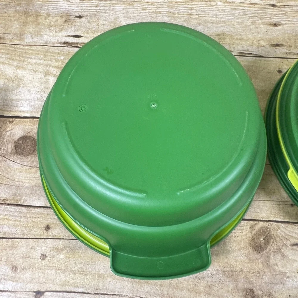 Tupperware Smart Steamer Microwave Multi Cooker 4- Piece Set Green Yellow